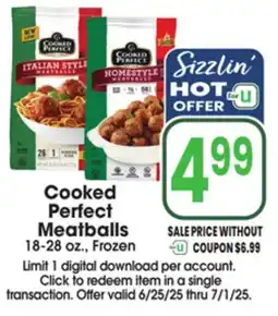 Jewel-Osco Cooked Perfect Meatballs offer