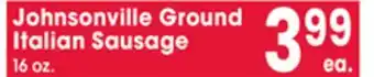 Jewel-Osco Johnsonville Ground Italian Sausage offer