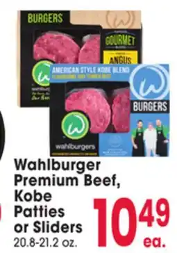 Jewel-Osco Wahlburger Premium Beef, Premium Beef, Kobe Kobe Patties Patties or Sliders or Sliders offer