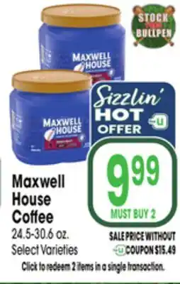 Jewel-Osco Maxwell House Coffee offer