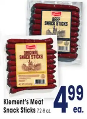 Jewel-Osco Klement's Meat Snack Sticks offer