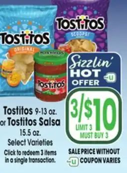 Jewel-Osco Tostitos 9-13 oz. or Tostitos Salsa 15.5 oz offer