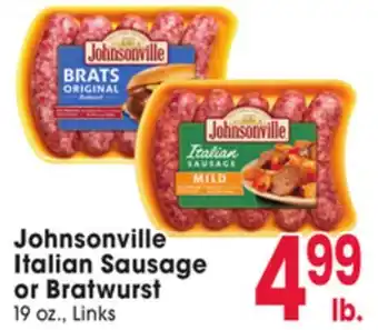 Jewel-Osco Johnsonville Italian Sausage or Bratwurst offer