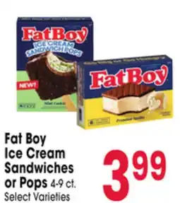 Jewel-Osco Fat Boy Ice Cream Sandwiches or Pops offer