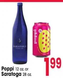 Jewel-Osco Poppi 12 oz. or Saratoga 28 oz offer