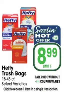 Jewel-Osco Hefty Trash Bags offer