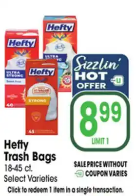 Jewel-Osco Hefty Trash Bags offer