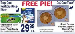 Jewel-Osco Charmin Bath Tissue 24 ct. Mega Roll, or Bounty Paper Towels 10 ct. Triple Roll offer