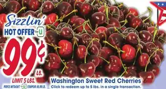 Jewel-Osco Washington Sweet Red Cherries offer