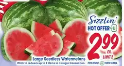 Jewel-Osco Large Seedless Watermelons offer