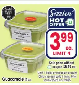 Jewel-Osco Guacamole offer