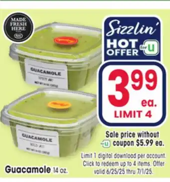 Jewel-Osco Guacamole offer