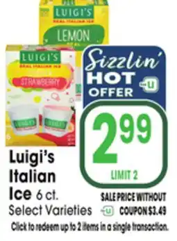 Jewel-Osco Luigi's Italian Ice offer