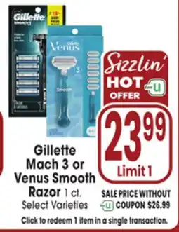Jewel-Osco Gillette Mach 3 or Venus Smooth Razor offer