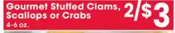 Jewel-Osco Gourmet Stuffed Clams, Scallops or Crabs offer