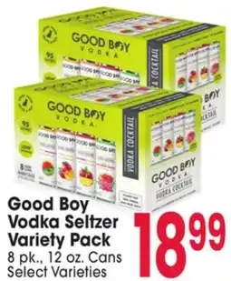 Jewel-Osco Good Boy Vodka Seltzer Variety Pack offer