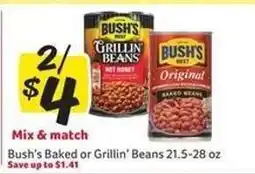 Winn Dixie Bush's Baked or Grillin' Beans offer