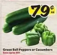 Winn Dixie Green Bell Peppers or Cucumbers offer