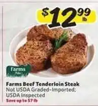 Winn Dixie Farms Beef Tenderloin Steak offer