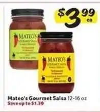 Winn Dixie Mateo's Gourmet Salsa offer