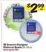 Winn Dixie SE Grocers Designer Plates or Bowls offer