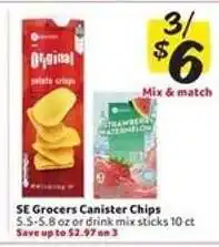 Winn Dixie SE Grocers Canister Chips offer