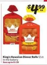 Winn Dixie King's Hawaiian Dinner Rolls offer