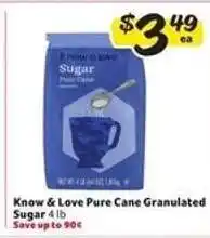 Winn Dixie Know & Love Pure Cane Granulated Sugar offer