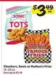 Winn Dixie Checkers, Sonic or Nathan's Fries offer