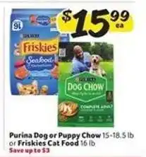 Winn Dixie Purina Dog or Puppy Chow or Friskies Cat Food offer