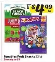 Winn Dixie Funables Fruit Snacks offer