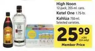 Safeway High Noon, Ketel One, Kahlúa offer