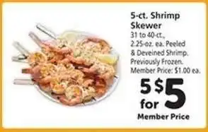 Safeway 5-ct. Shrimp Skewer offer