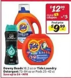 Winn Dixie Downy Beads or Tide Laundry Detergent offer