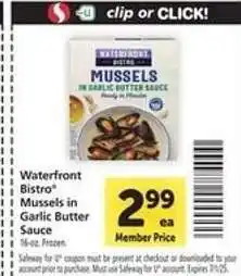 Safeway Waterfront Bistro Mussels in Garlic Butter Sauce offer