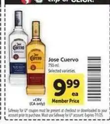 Safeway Jose Cuervo offer