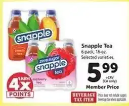 Safeway Snapple Tea offer