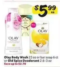 Winn Dixie Olay Body Wash or Old Spice Deodorant offer