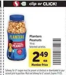 Safeway Planters Peanuts offer
