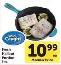 Safeway Fresh Halibut Portion offer