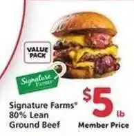 Safeway Signature Farms 80% Lean Ground Beef offer
