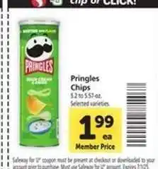 Safeway Pringles Chips offer