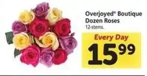 Safeway Overjoyed Boutique Dozen Roses offer