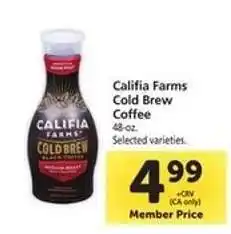 Safeway Califia Farms Cold Brew Coffee offer