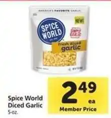 Safeway Spice World Diced Garlic offer