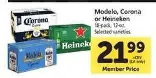 Safeway Modelo, Corona or Heineken offer