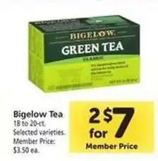 Safeway Bigelow Tea offer