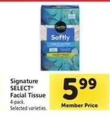 Safeway Signature Select Facial Tissue offer