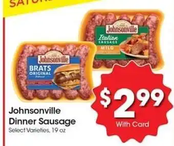 Kroger Johnsonville Dinner Sausage offer