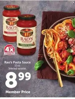 Safeway Rao's Pasta Sauce offer